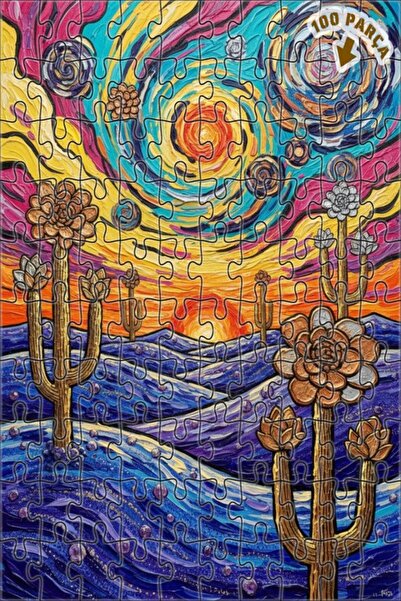 Teona Ahşap لغز خشبي بإطار مزدوج الطبقات 100 قطعة 25×25