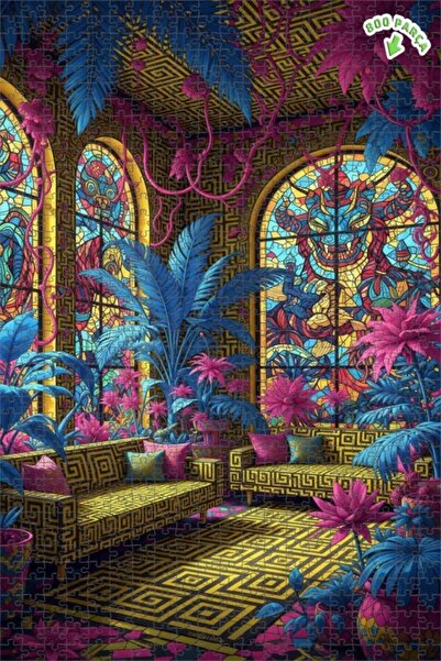 Teona Ahşap لغز خشبي بإطار مزدوج الطبقات من تروبيكال وايلد لايف، 800 قطعة، 70×50