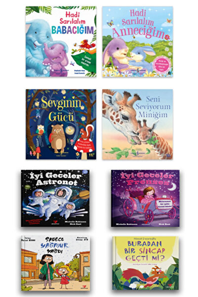 TÜRKİYE İŞ BANKASI KÜLTÜR YAYINLARI 8 li Çocuk Kitabı Seti / Okul Öncesi / Be...