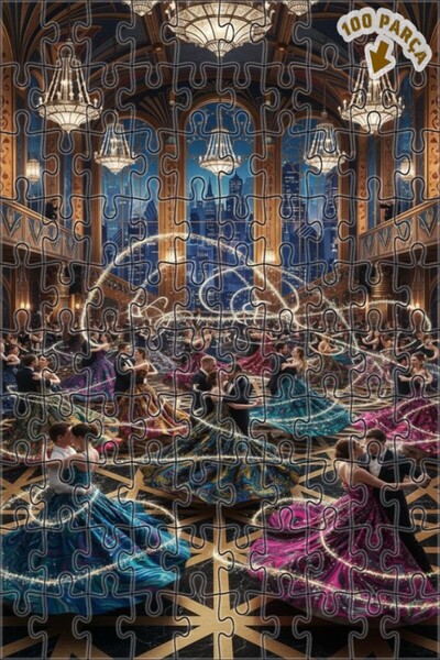 Teona Ahşap أحجية خشبية بإطار مزدوج الطبقات، لوحة زيتية، أزواج راقصة حالمة في...