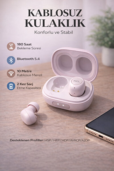 ROSE TEKNOLOJİ 180 SAAT BEKLEME SÜRELİ BT 5.3 ŞARJ KUTULU MİNİ SPOR KABLOSUZ ...