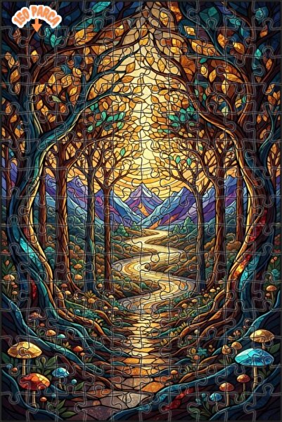 Teona Ahşap لغز خشبي فني بمنظر غابة ساحر بتأثير اللوحات الزيتية 150 قطعة 20×30