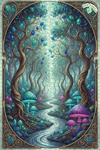 Teona Ahşap لغز خشبي حديث ذو طابقين بإطار، بتصميم شلال الغابة الساحرة بمظهر ل...