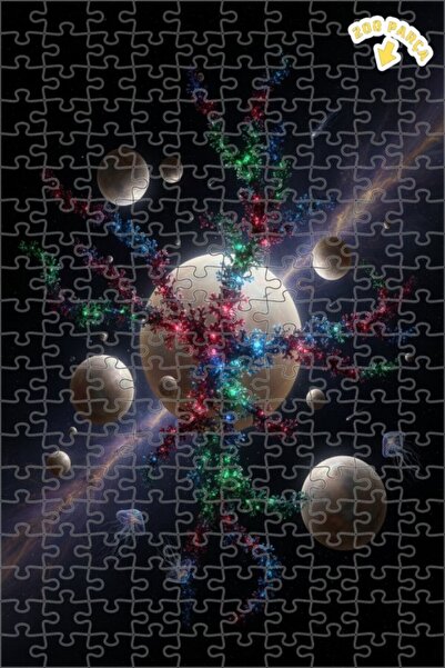 Teona Ahşap لغز خشبي بإطار مزدوج الطبقات من جالاكتيك ميركان تري 200 قطعة 25x35