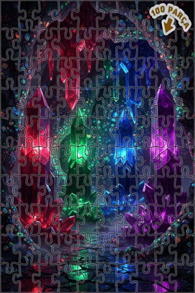 Teona Ahşap لغز خشبي بإطار مزدوج الطبقات بمظهر لوحة زيتية لمعان الكهف الكريست...