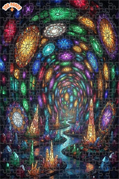 Teona Ahşap لغز خشبي بمظهر الألوان الكريستالية الجبلية 250 قطعة 30×30