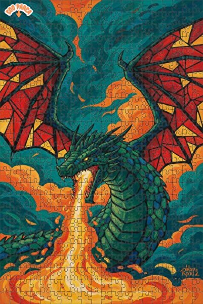 Teona Ahşap لغز خشبي بإطار مزدوج الطبقات بمظهر لوحة زيتية لتناثر النار، 500 ق...