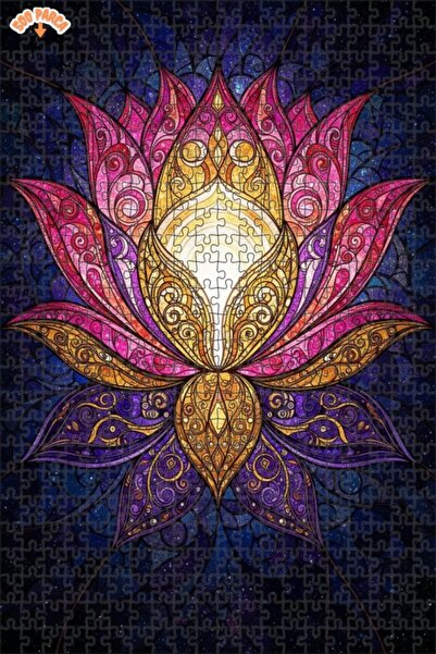 Teona Ahşap لغز خشبي بمظهر فسيفساء زجاجية من نوع مور سامبان جول، 500 قطعة، 50×30