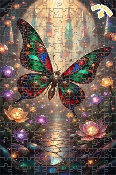 Teona Ahşap لوحة فنية على شكل فراشة سحرية، لغز خشبي بإطار مزدوج الطبقات، 200 ...