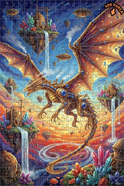 Teona Ahşap لغز خشبي ميكانيكي رائع بتصميم التنين مكون من طبقتين مع إطار 400 ق...