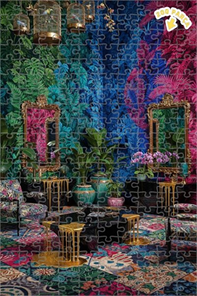 Teona Ahşap لغز خشبي بمظهر لوحة زيتية يشبه الحلم الاستوائي 200 قطعة 25×35