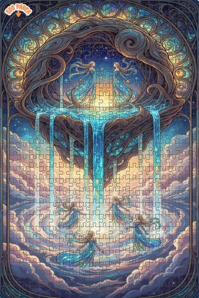 Teona Ahşap Queens of Infinity Watercolor Look Art Puzzle 500 Pieces 50X30