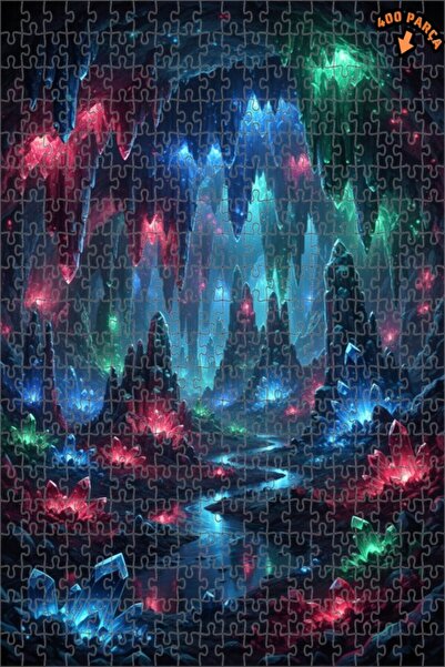 Teona Ahşap لغز خشبي بإطار مزدوج الطبقات من كريستال كهوف أرض العجائب 400 قطعة...