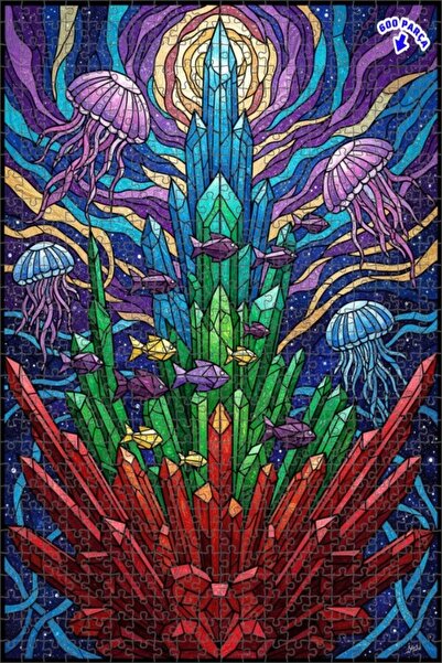 Teona Ahşap لغز خشبي بإطار مزدوج الطبقات من كريستال ديني أديب كاجني 600 قطعة ...