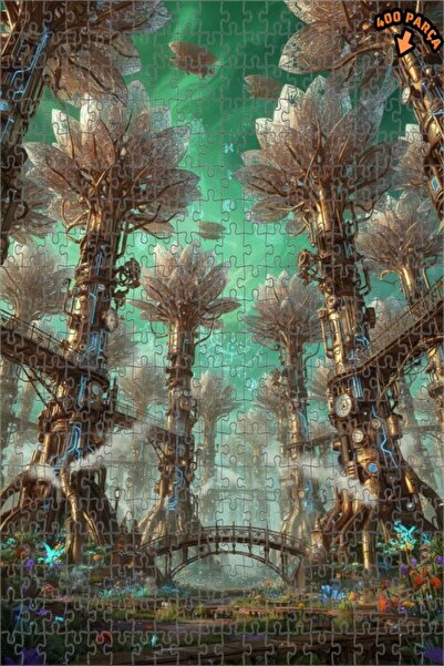 Teona Ahşap لغز خشبي بإطار مزدوج الطبقات بمظهر لوحة زيتية على طراز مدينة الغا...