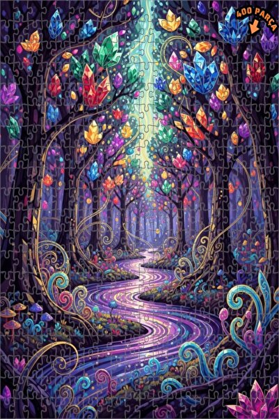 Teona Ahşap لغز خشبي بإطار مزدوج الطبقات من كريستال أورانج إنست، 400 قطعة، 35×35