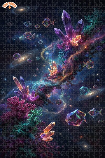 Teona Ahşap لغز خشبي بإطار مزدوج الطبقات على شكل أسماك كريستالية مرجانية 500 ...