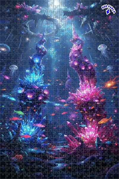 Teona Ahşap لغز خشبي مغطى بإطار مزدوج الطبقات من الكريستال الغامض تحت البحر 6...