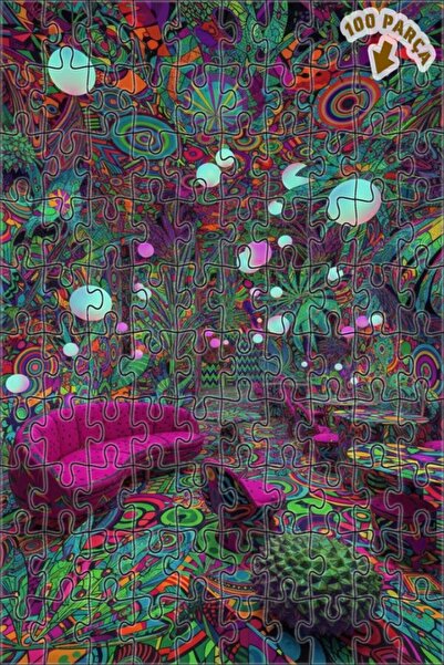 Teona Ahşap لغز خشبي بإطار مزدوج الطبقات بنمط الغابة السحرية بمظهر اللوحات ال...