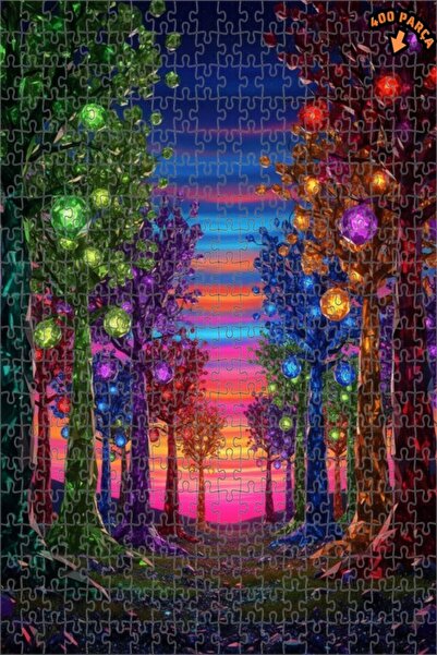 Teona Ahşap لغز خشبي بإطار مزدوج الطبقات من كريستال أورجاند، 400 قطعة، 35×35