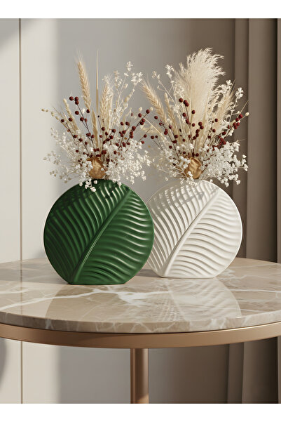 mora store İskandinav Dekoratif Yuvarlak Vazo 2’li Set 18x19cm| Modern Salon ...