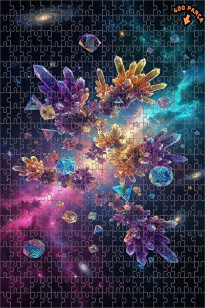 Teona Ahşap Crystal Galaxy Explosion Double Layer Framed Wooden Puzzle 400 Pi...