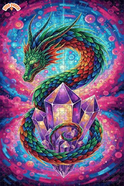 Teona Ahşap لغز خشبي بإطار ذو طابقين بمظهر لوحة زيتية من سلسلة دريم كريستال د...