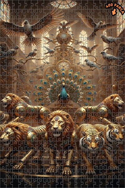 Teona Ahşap لغز خشبي على شكل حيوانات ميكانيكية بأسلوب ستيمبانك بمظهر لوحة زيت...