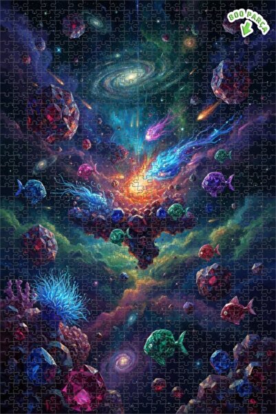 Teona Ahşap لغز خشبي بإطار مزدوج الطبقات من جالاكتيك أكواريوم 800 قطعة 70x50