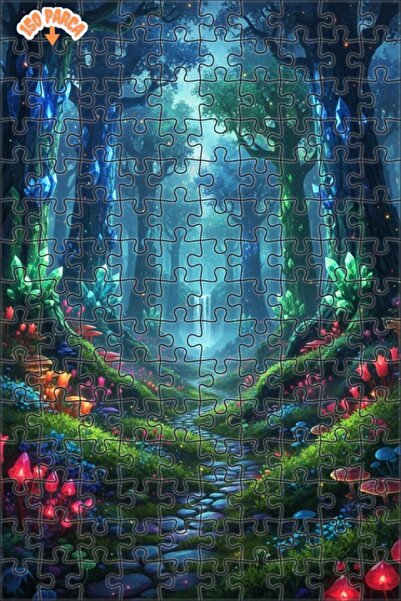 Teona Ahşap لغز خشبي مؤطر بطبقتين مطلي بالزيت لرحلة الغابات الكريستالية السحر...