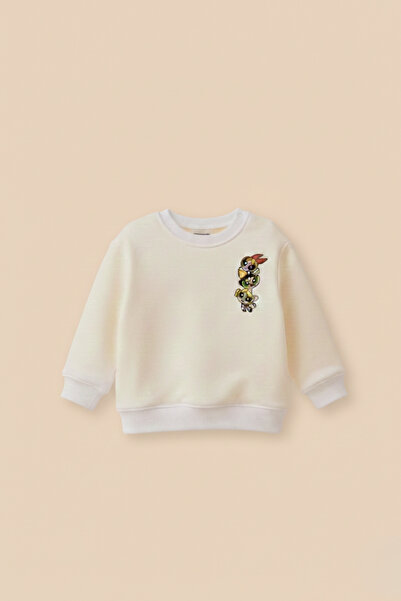 LOGO AKSESUAR Children's Cotton Colorful Printed Oversized 2 Thread Sweatshirt