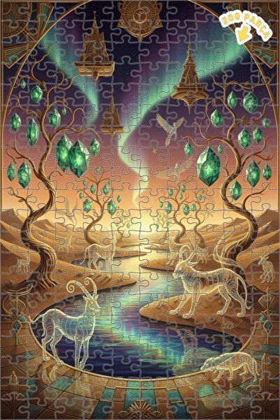 Teona Ahşap لغز خشبي مؤطر بطبقتين من أشجار الياقوت السحرية 200 قطعة 25x35