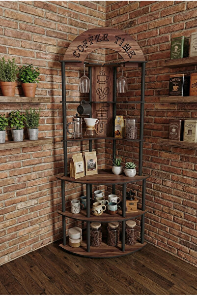 RAVILO Ristretto Kahve Köşesi Raf Ceviz