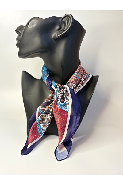 BHR AKSESUAR Patterned Square Scarf (45X45 cm)