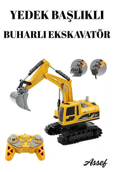 assef Oyuncak Ekskavatör Kepçe Kumandalı Buhar Atan Led Işıklı Gövdesi Dönen ...