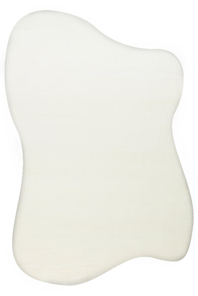 Vog Halı Vera Morfea Asimetrik Düz Beyaz Halı Hav Toz Vermez Yumuşak Tuşeli M...