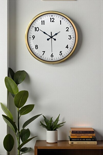 MBB ETİCARET Zentime Eskitme Dekoratif Stil 52 Cm Metal Duvar Saati