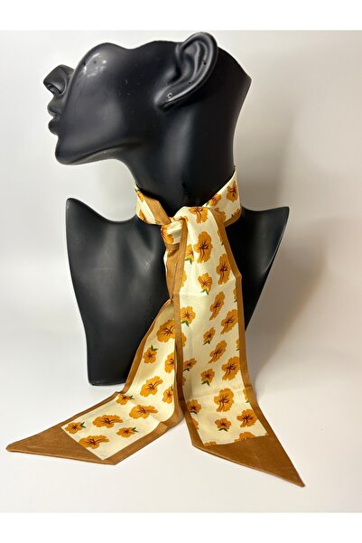 BHR AKSESUAR وشاح رفيع منقوش، شريط (6×85 سم)