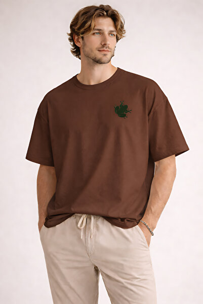 ArtYus Frog Printed Cotton Relaxed Fit Round Neck Unisex T-Shirt