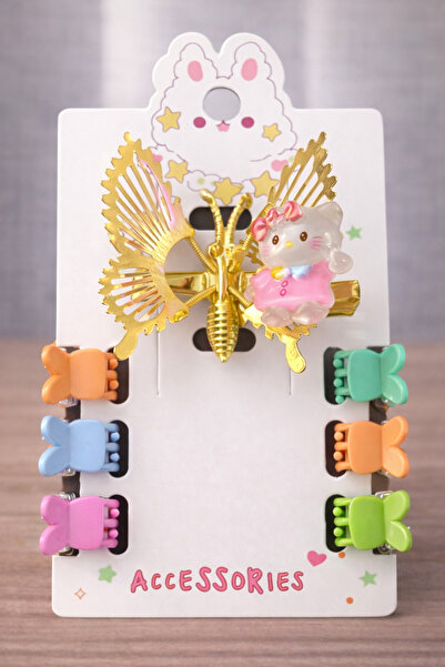 Renkli kids Hello Kitty Girl's and Baby Girl's Buckle Set 7 Pieces