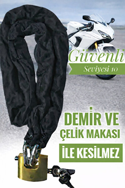 lawrenceshop 16mm 350cm Grade 80 Kesilmez Motosiklet Zinciri Yale Kayar milli...