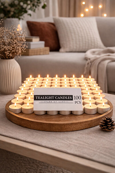 Ada candle Dekoratif Özel Tasarim Üst Kalite 100'lü 1.5 saat Tealight Mum Hed...