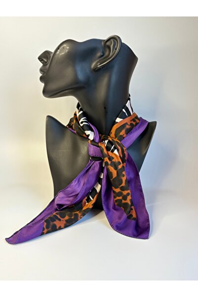 BHR AKSESUAR Patterned Square Scarf (45X45 cm)