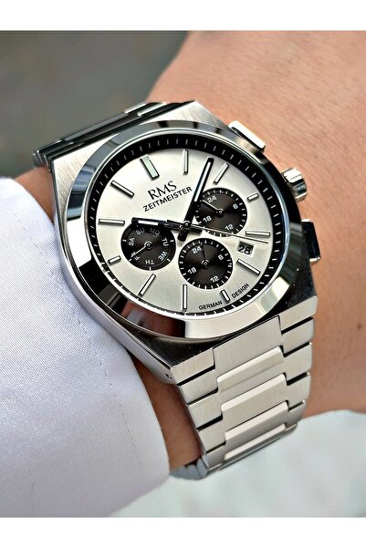 Romanson Functional Silver Color Steel Band Steel Case Men's Wristwatch 1496....
