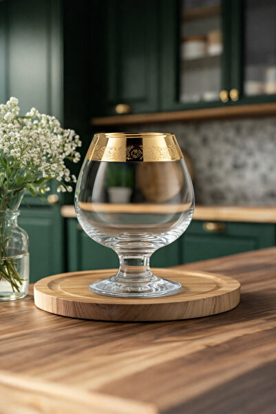 PROMSIZ Luxury 6-piece glass set with a gold pattern – a touch of elegance fo...