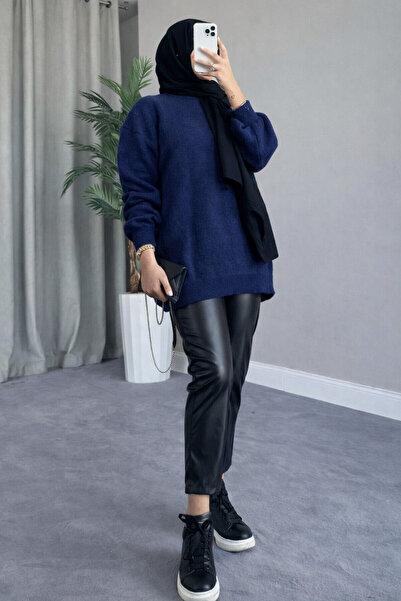 markazzi Dimaz Women's Oversized Beard Knitwear Tunic Sweater – Black, Ecru, ...