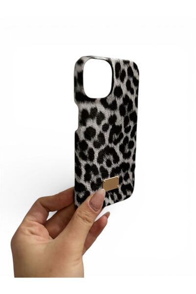 KaffCase White Leopard Pattern Case Compatible with iPhone 14 Pro