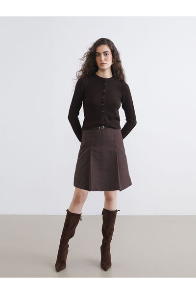 LC Waikiki Shining Store's Glittering Choices Suede Look Shorts Skirt with Wa...