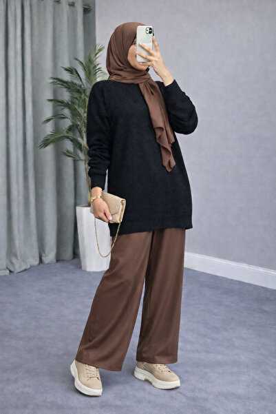 markazzi Dimaz Women's Oversized Beard Knitwear Tunic Sweater – Black, Ecru, ...