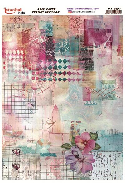 İstanbul Hobi Brass Decoupage Paper 30X42Cm Pt-450 Mix Retro